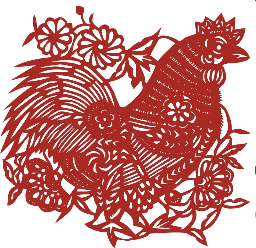 中国风中式传统喜庆民俗人物动物窗花剪纸插画边框AI矢量PNG素材【1228】
